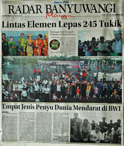 Pelepasliaran Tukik Memperingati Sumpah Pemuda
