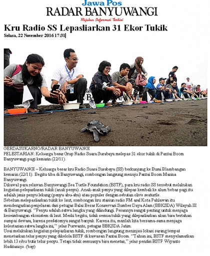 Pelepasliaran Tukik Bersama Radio SS