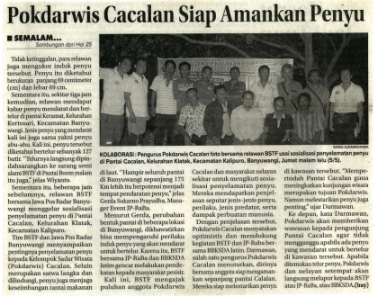Sosialisasi Kepada Pokdarwis Pantai Cacalan