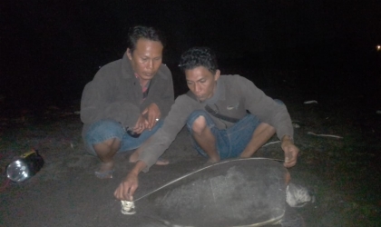 Menemukan Penyu Bertelur di Pantai Boom